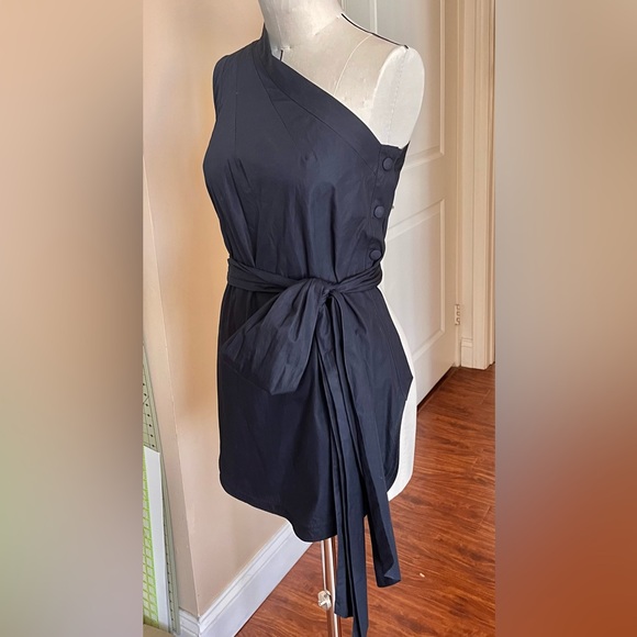Stella Mccartney Navy Poplin One Shoulder Top Navy IT40 small - Picture 5 of 12